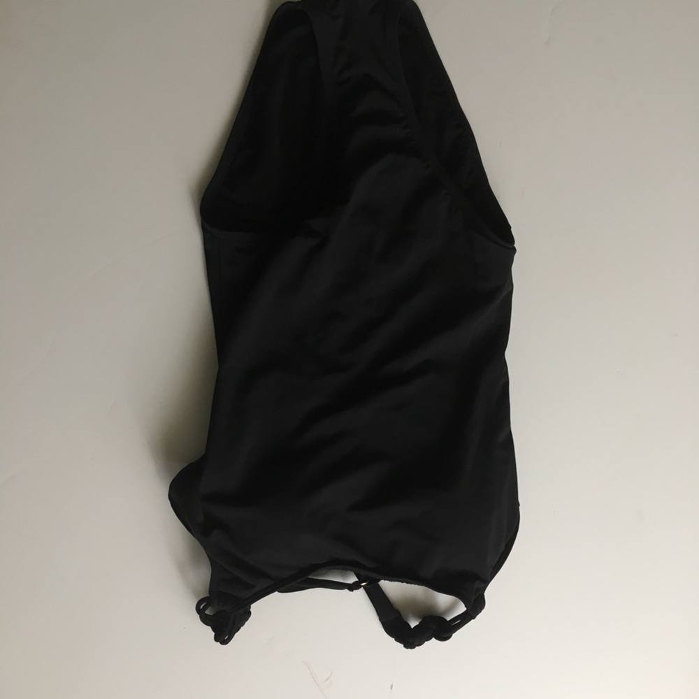 Sunsets crisscross black swimsuit